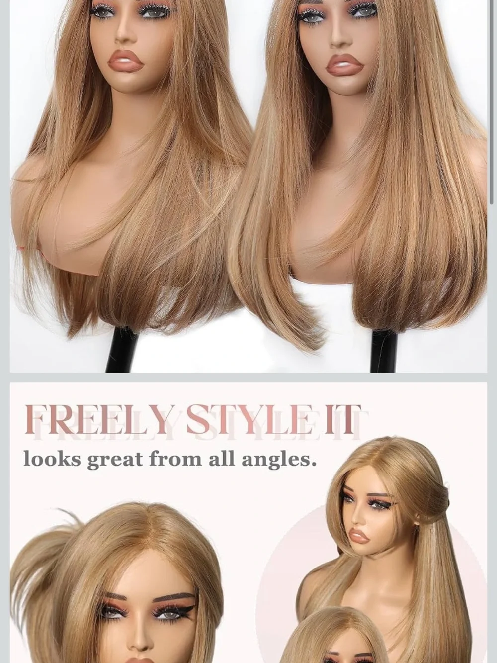 Vigorous glueless wigs